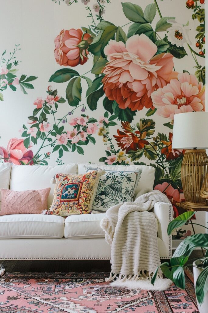 Floral Boho Accent Wall