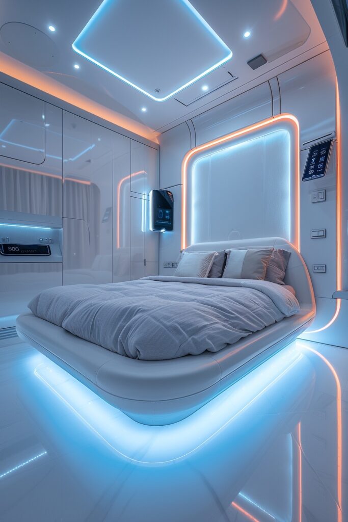 Futuristic Baddie Bedroom with LED Panels