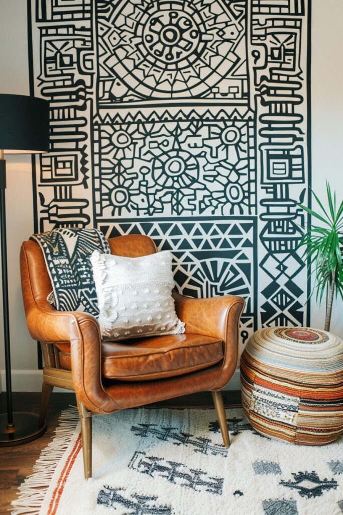 Geometric Boho Wall Design