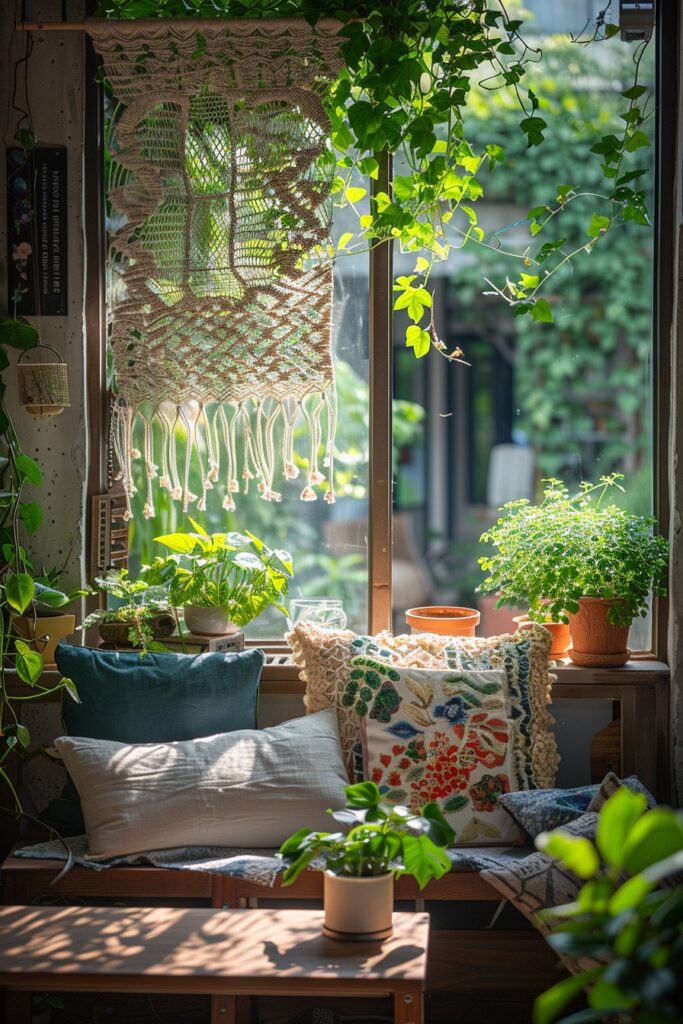 Greenery and Macramé Art