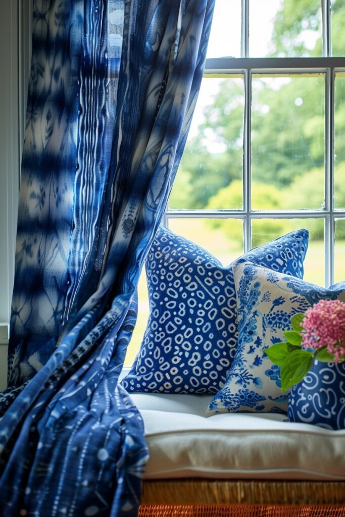 Indigo Shibori Curtains