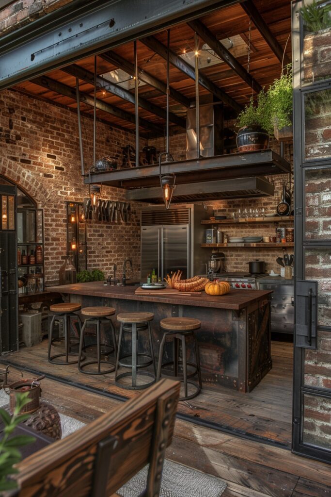 Industrial Chic Outdoor Kitchens