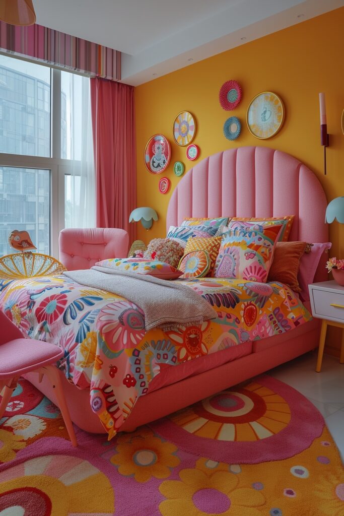 Joyful Pink and Yellow Room