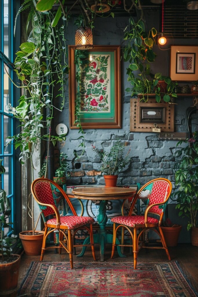 Lush Boho Breakfast Spot