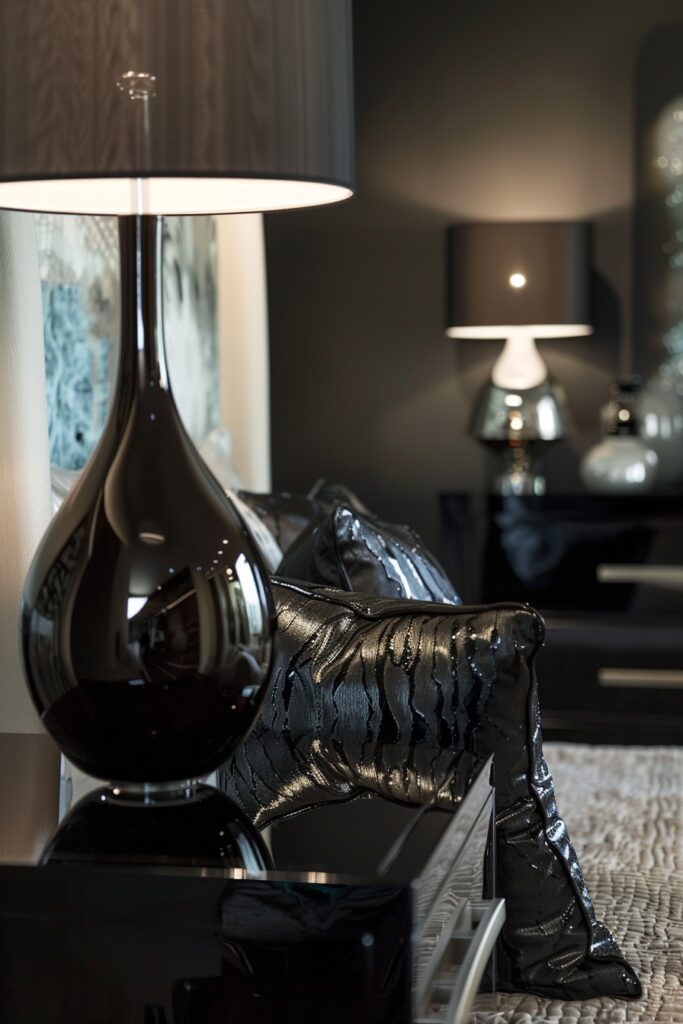 Luxurious Dark Glass Accents