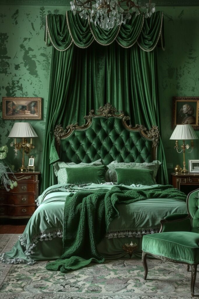 Luxurious Green Velvet Chamber