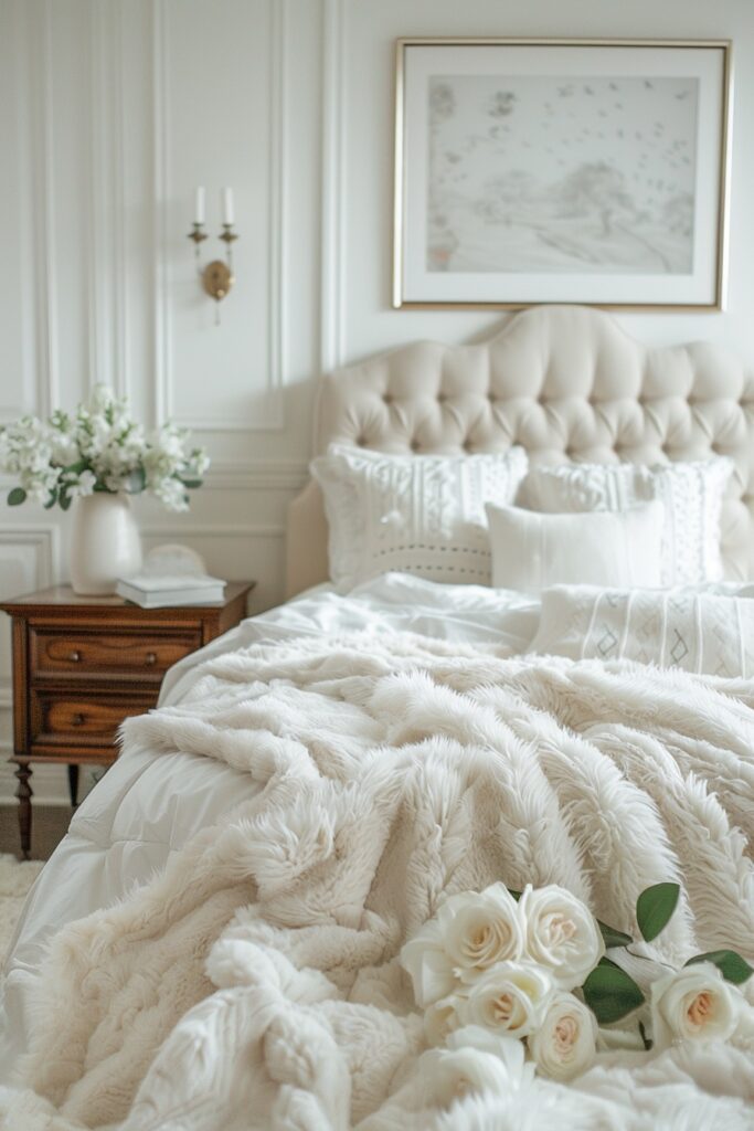 Luxurious Textures in White Bedrooms