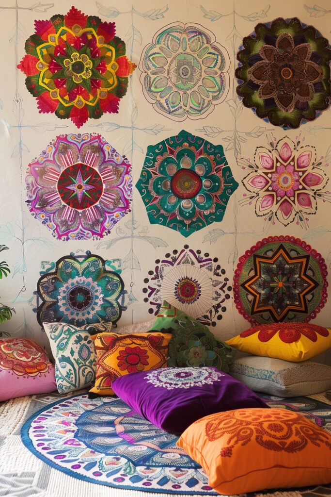 Mandala Boho Accent Wall