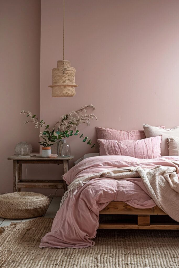 Matte Pink and Wood Textures