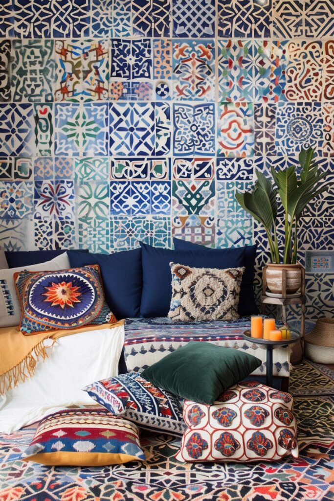 Moroccan Tile Boho Wall