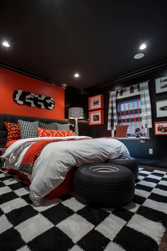 Motorsport-Inspired Bedroom