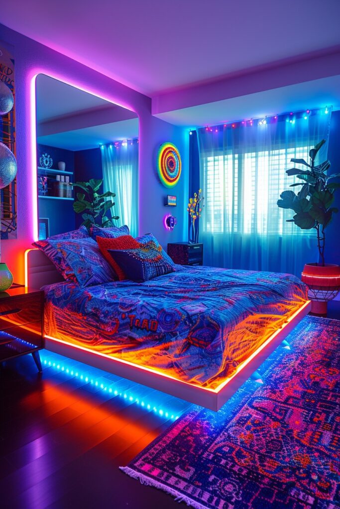 Neon Dream Bedroom