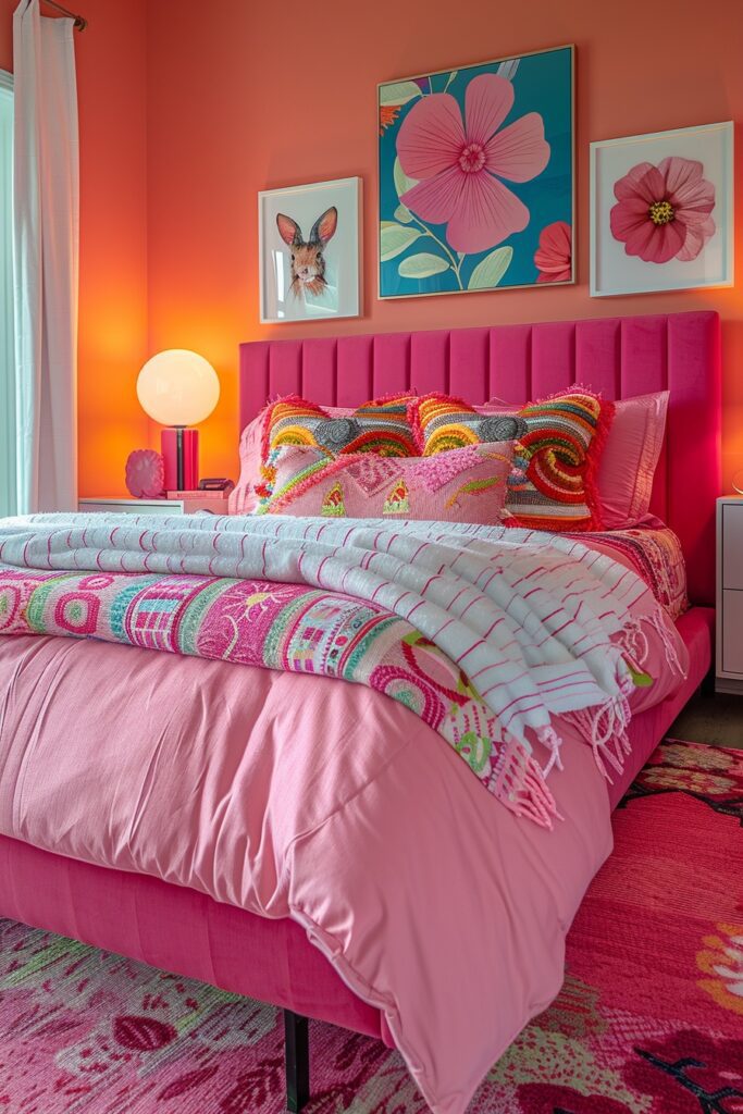 Neon Pink Vibrant Corner