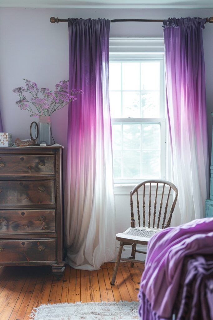 Ombre Dip-Dye Boho Curtains