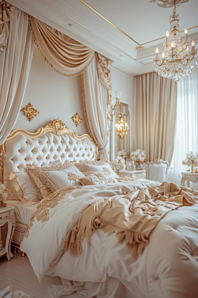 Opulent White with Gold Accents