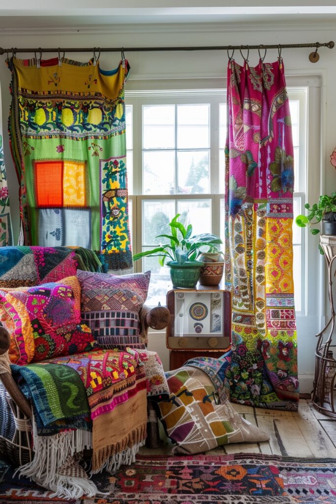 Patchwork Patterns on Eclectic Curtains