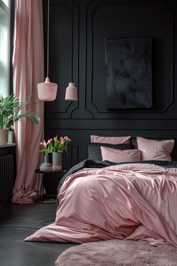 Pink and Black Minimalist Serenity