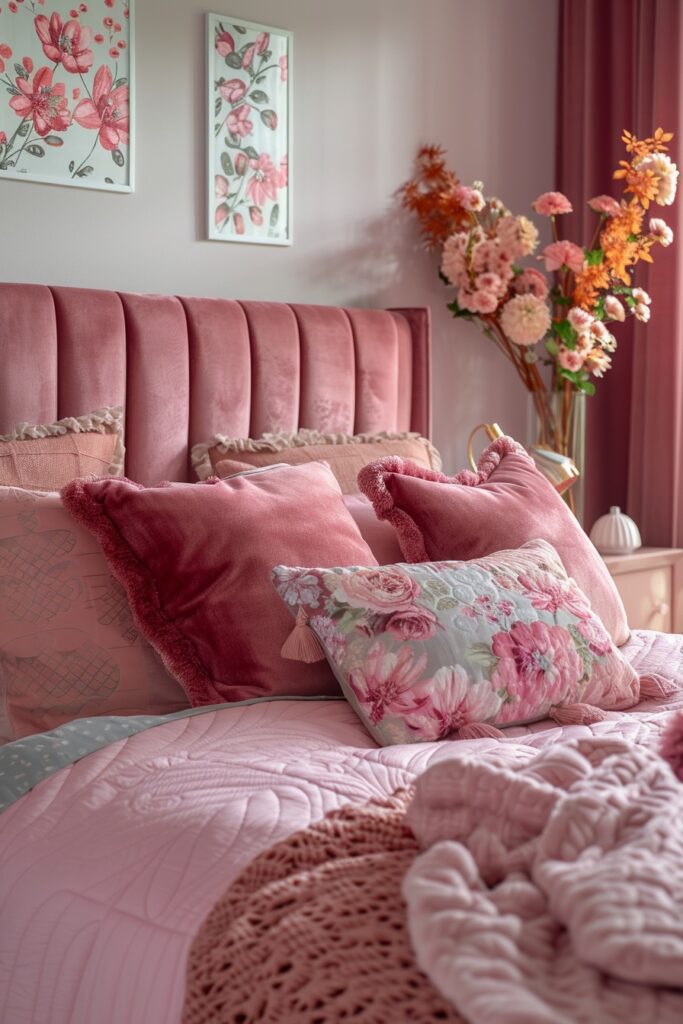 Plush Pink Velvet Elegance