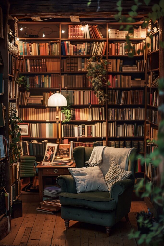 Reading Nook with Streetlight Ambiance