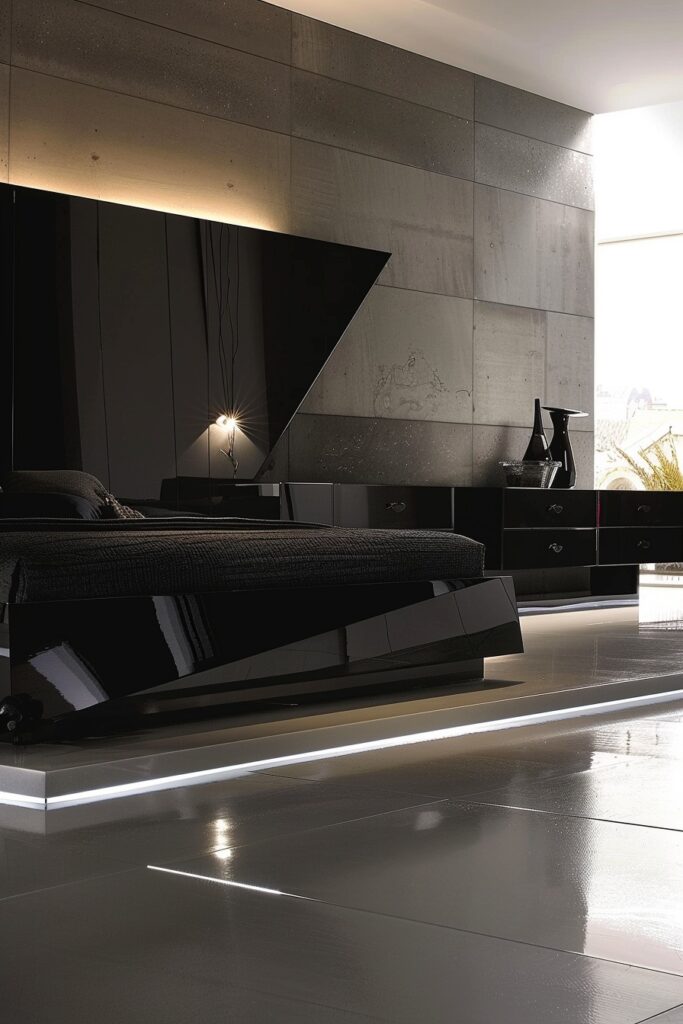 Reflective High-Gloss Black Surfaces