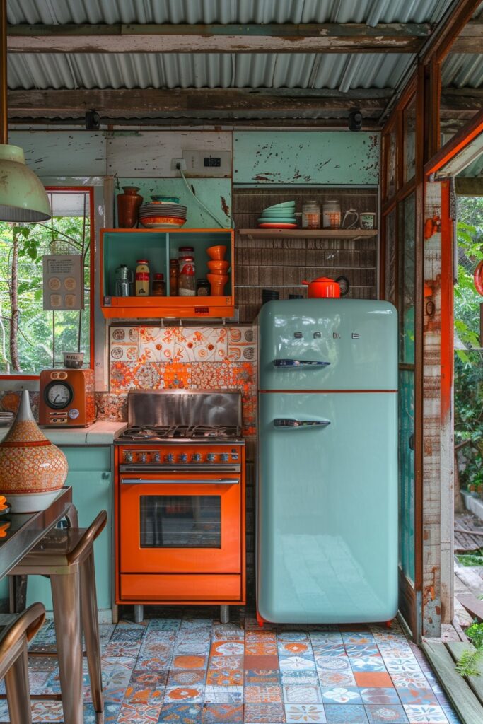 Retro Appliance Outdoor Kitchen