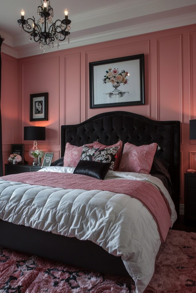 Romantic Pink and Black Escape