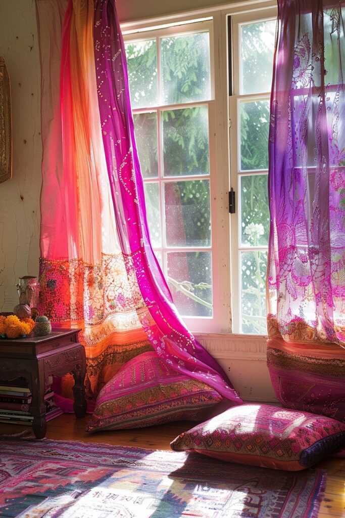 Sari Silk Bohemian Curtains