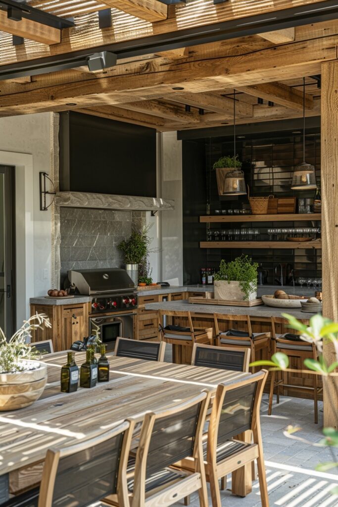 Scandinavian Minimalist Outdoor Kitchen