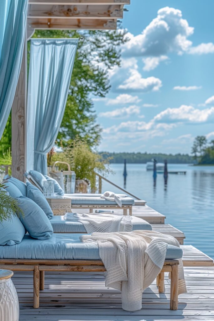 Serene Boho Waterfront Deck