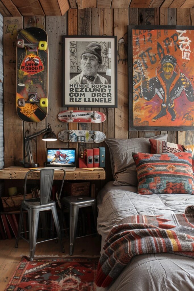 Skater-Inspired Bedroom Design