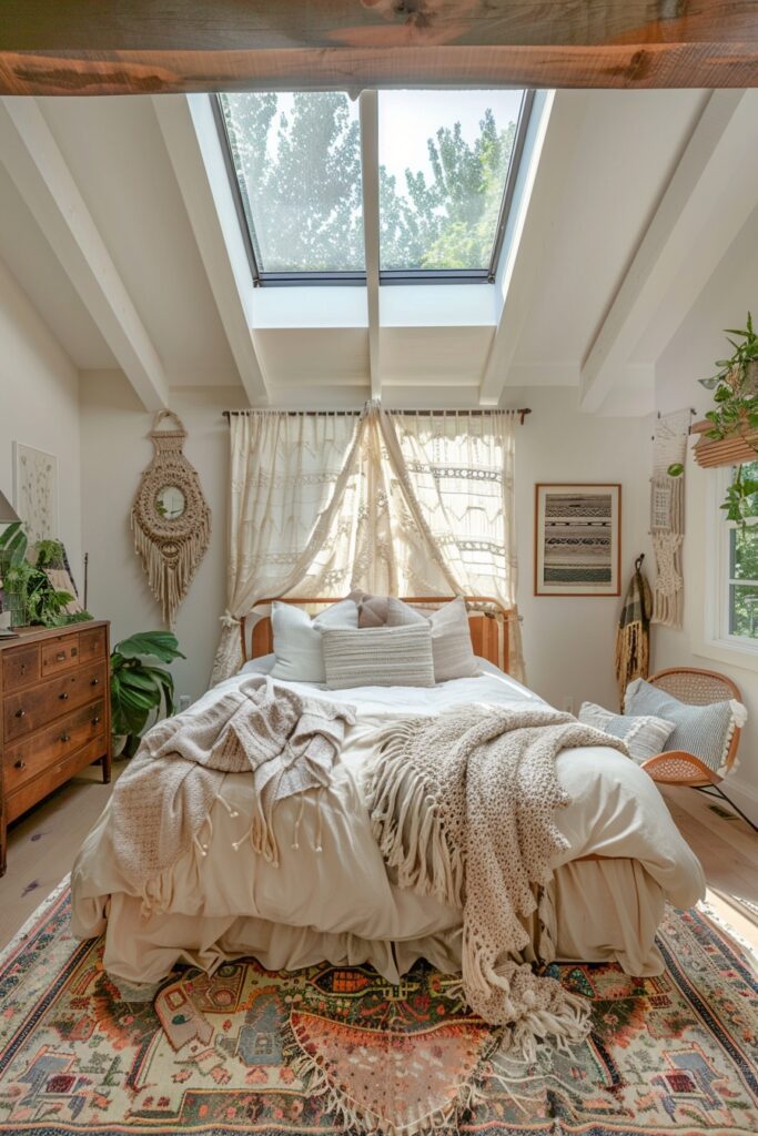 Skylight Symphony: Boho Oasis in Tall Spaces