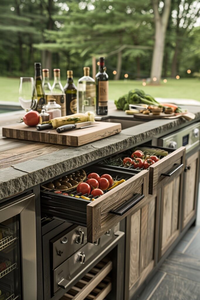 Space-Saving Outdoor Kitchen