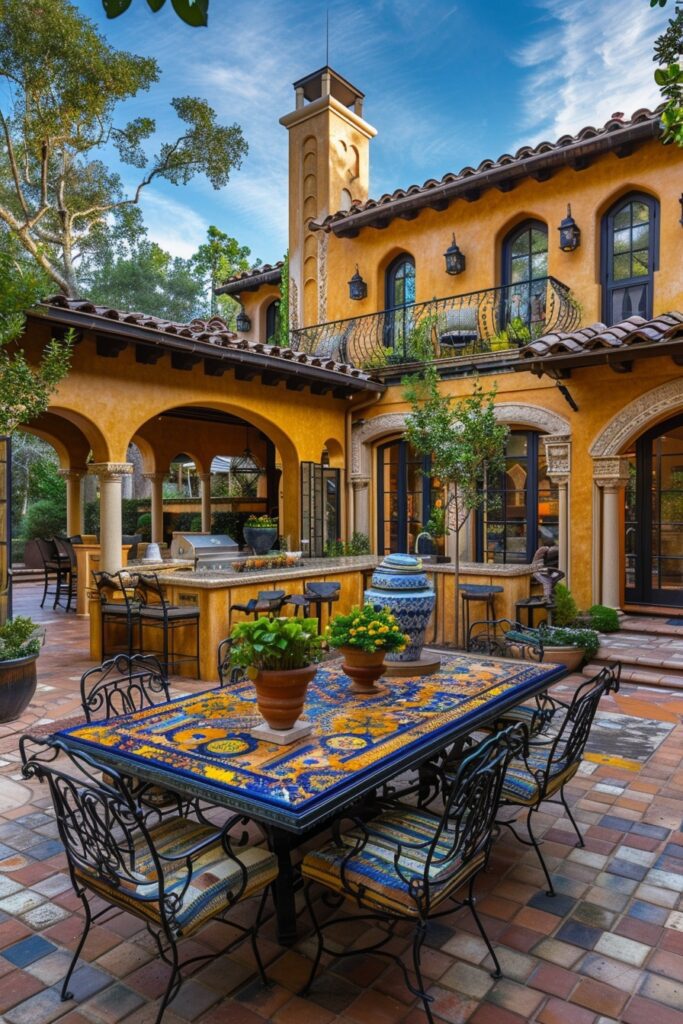 Terracotta Mediterranean Outdoor Kitchen