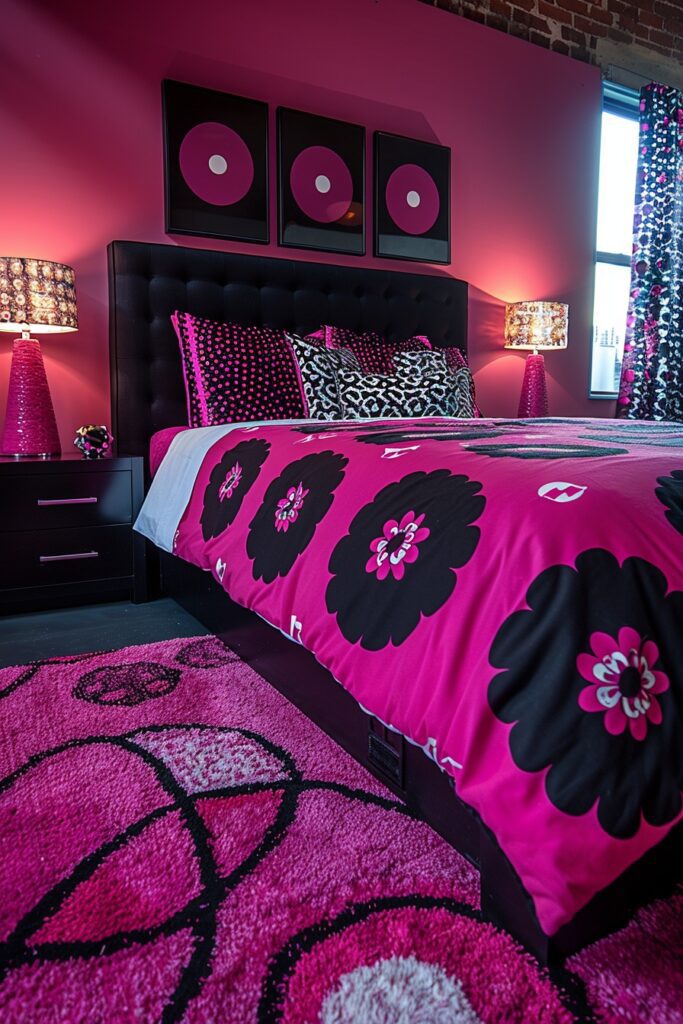 Trendy Pink and Black Teen Hideaway