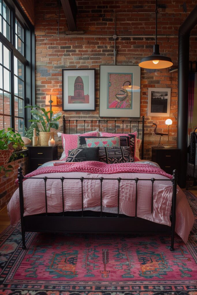 Urban Pink and Black Loft