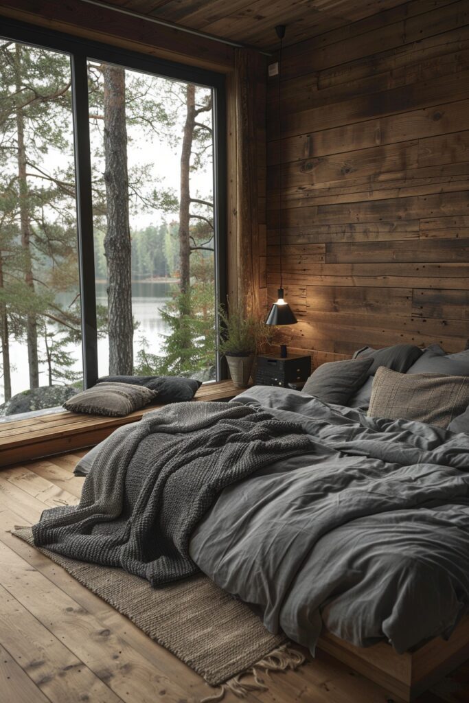 Warm Woods and Cool Grey Retreat