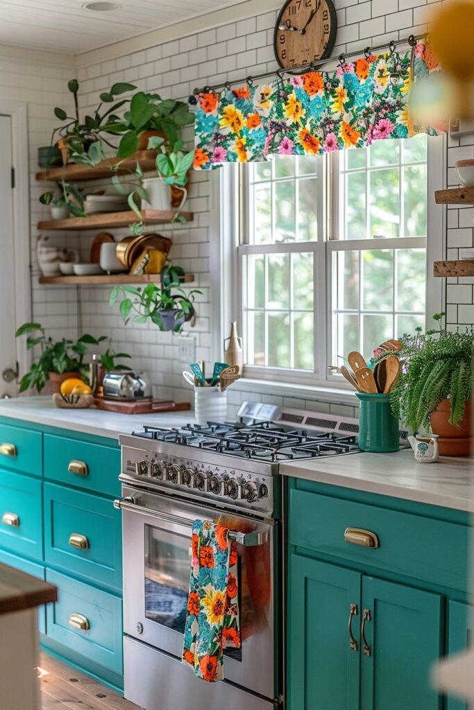 Whimsical Boho Kitchen Curtains