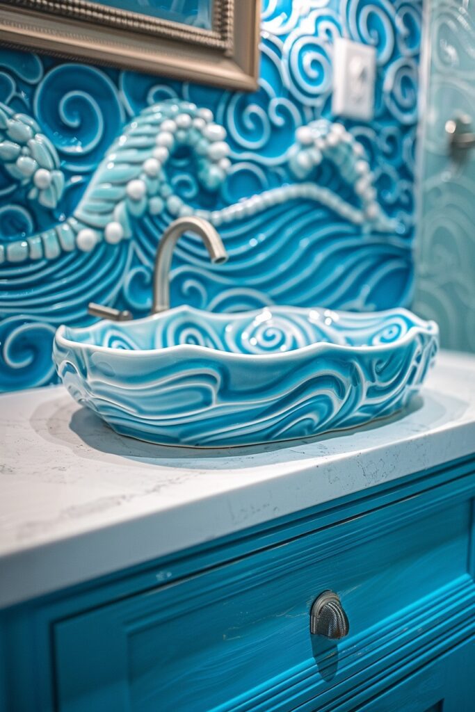 Whimsical Waves Washstand