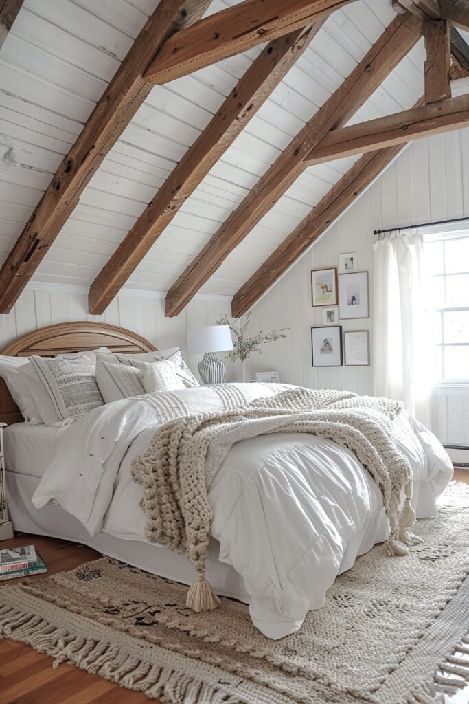 White and Wood: Timeless Bedroom Harmony