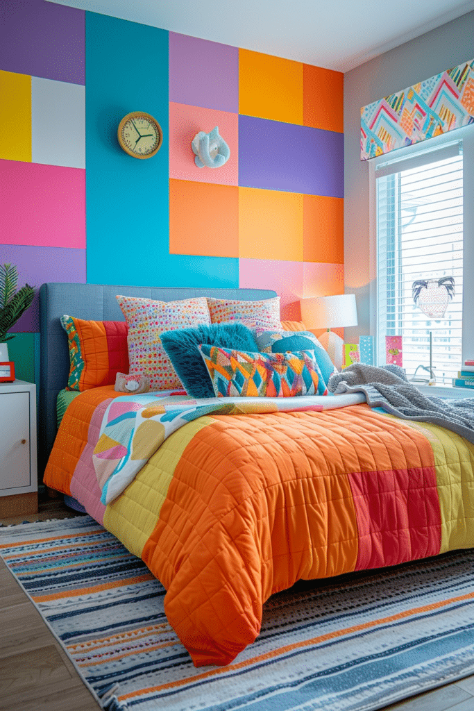 Patchwork Rainbow Canvas