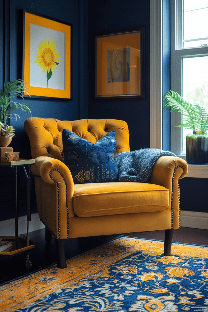 Navy and Neon Yellow Niche