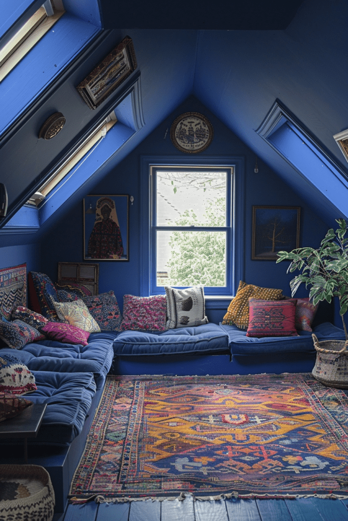 Royal Blue Attic Retreat