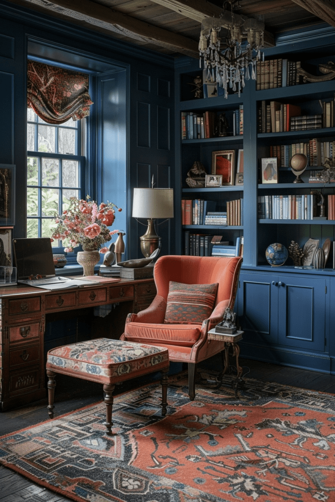 Bohemian Blue Home Office