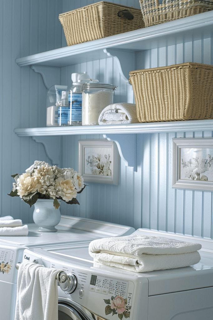 Gentle Light Blue Utility Room