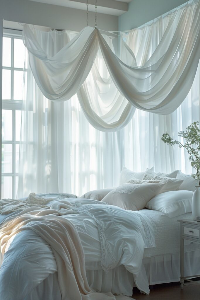 Airy Sheer Elegance Canopy Bed