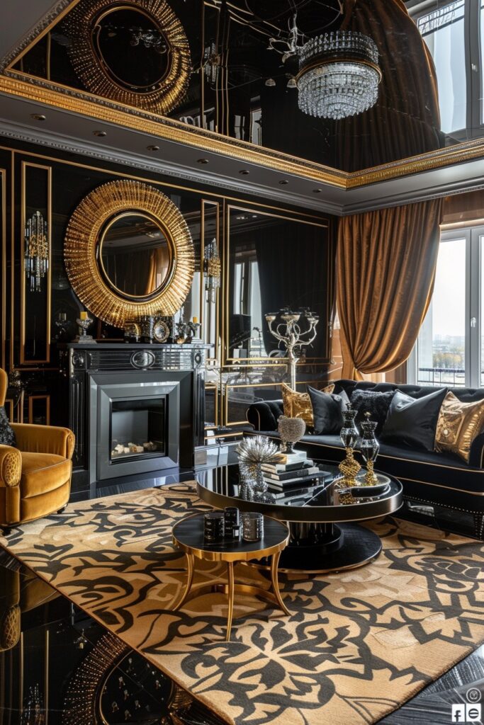 Art Deco Opulence in Living Spaces