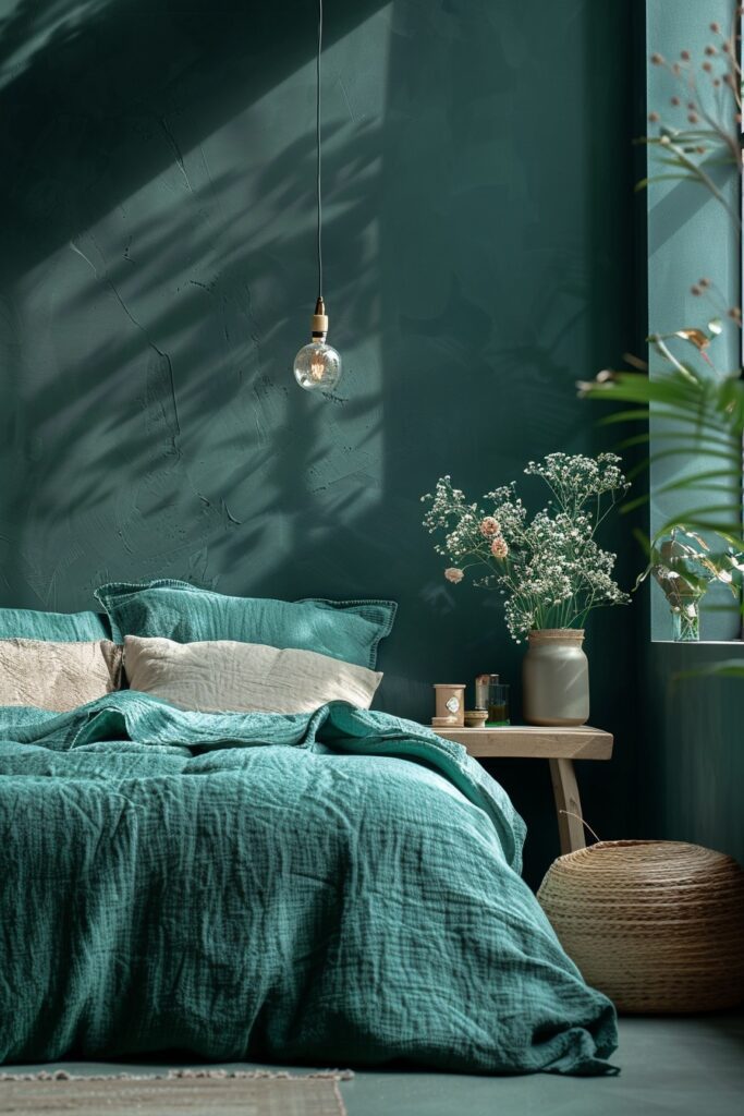 Balanced Teal Bedroom