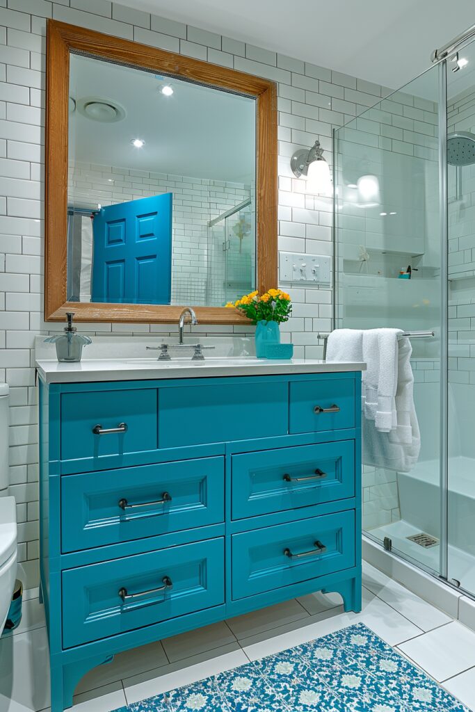 Bold Accents in Small Bathrooms