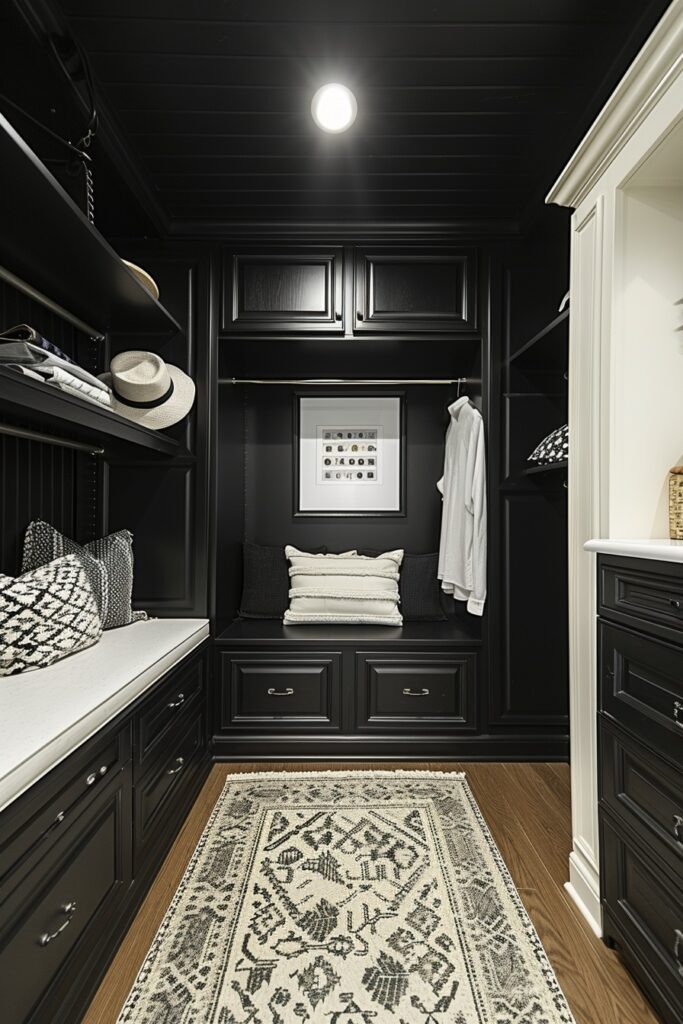 Bold Black and White Closet Scheme