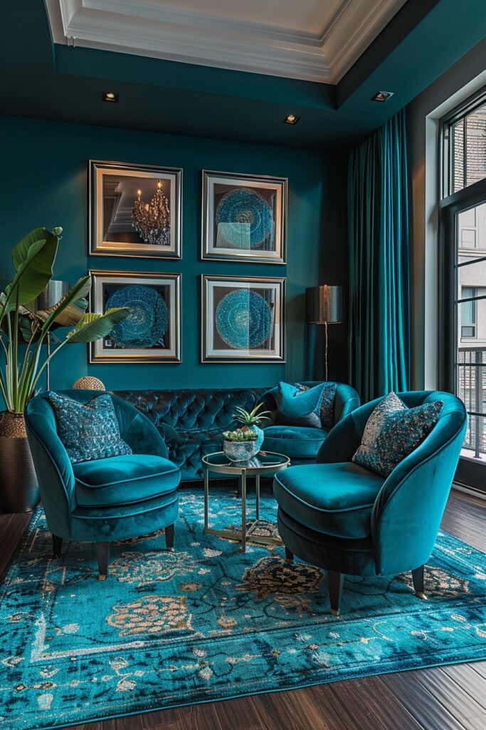 Chic Teal Metropolis Suite